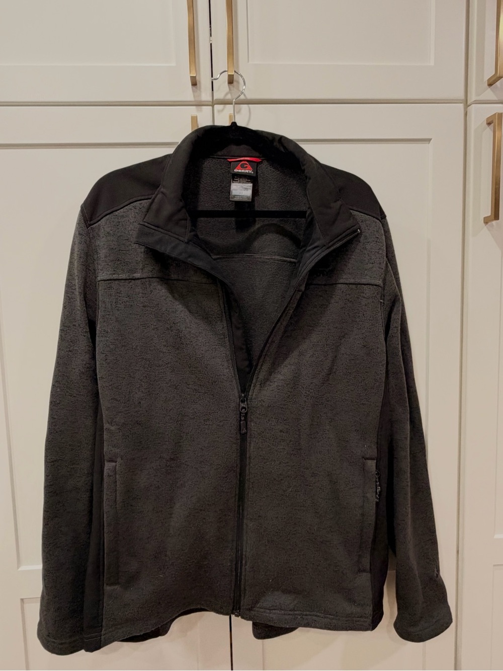 Gerry Men’s Full-Zip Fleece Jacket in Dark Gray